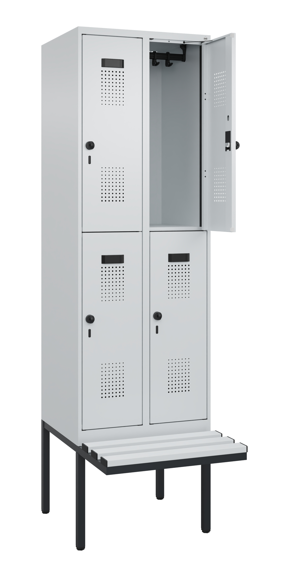C+P Doppelstock-Spind Evolo PLUS, Bank, 4 Fächer, 
