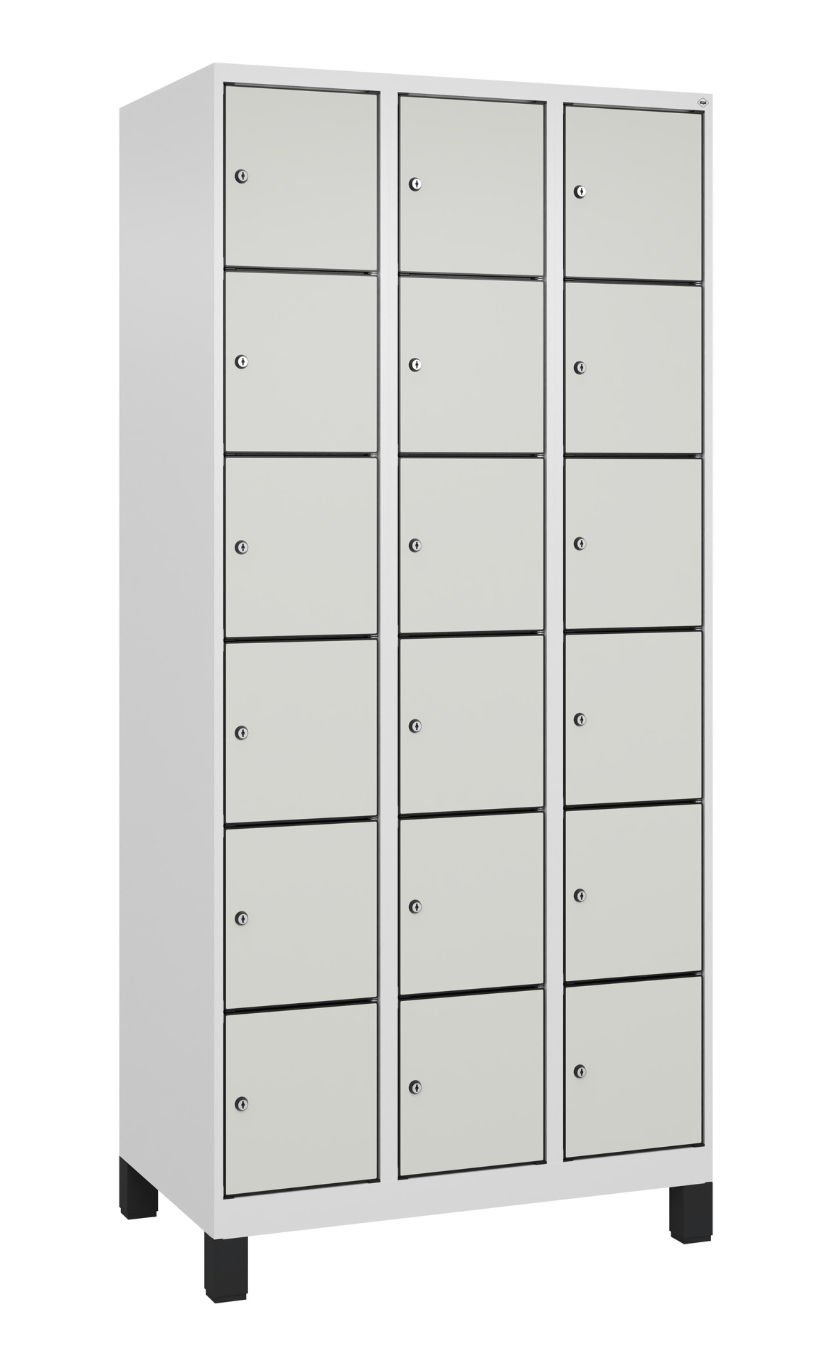 C+P Schlie�fachschrank Evolo PLUS, F��e, 18 F�cher, 1950x900x500mm