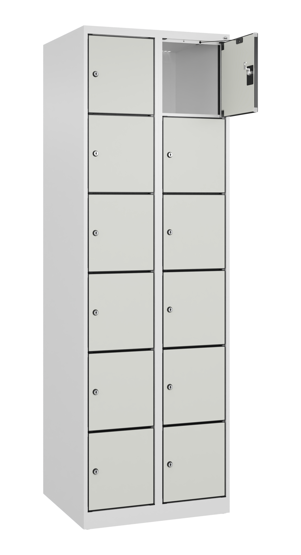 C+P Schlie�fachschrank Evolo PLUS, 12 F�cher, 1850x600x500mm