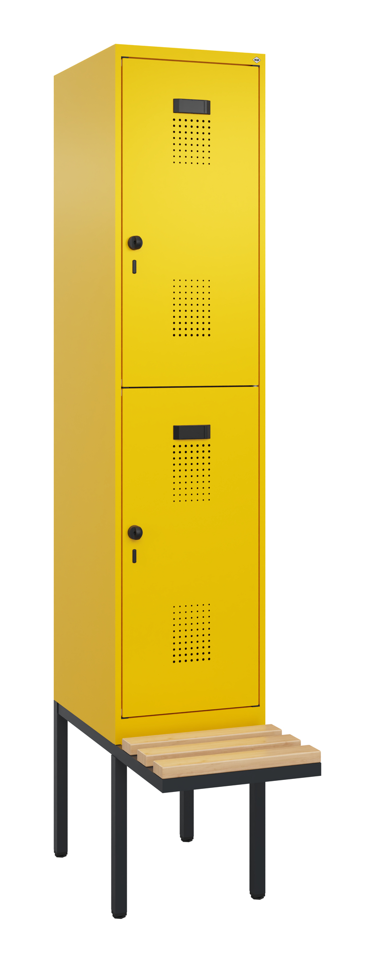 C+P Doppelstock-Spind Evolo PLUS, Bank, 2 Fächer, 