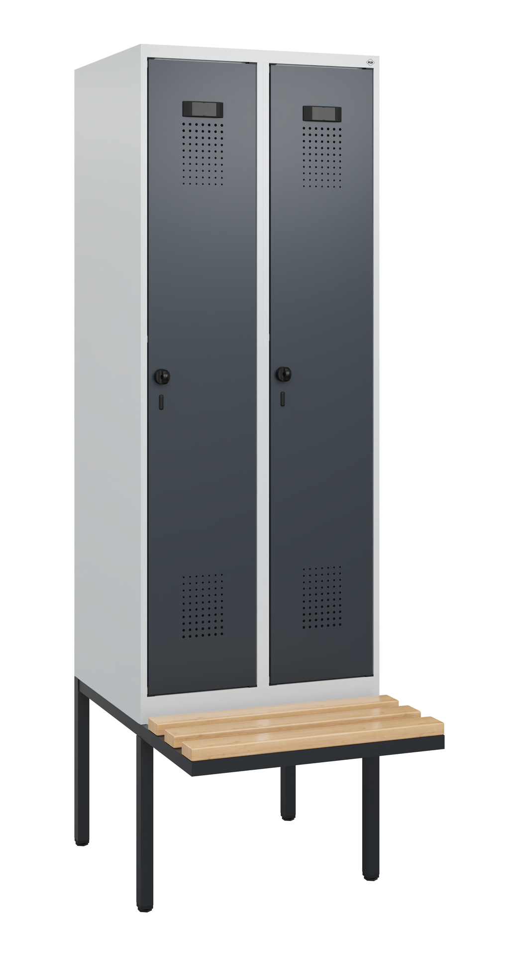 C+P Spind Evolo PLUS, Bank, 2 Abteile, 1950x600x81