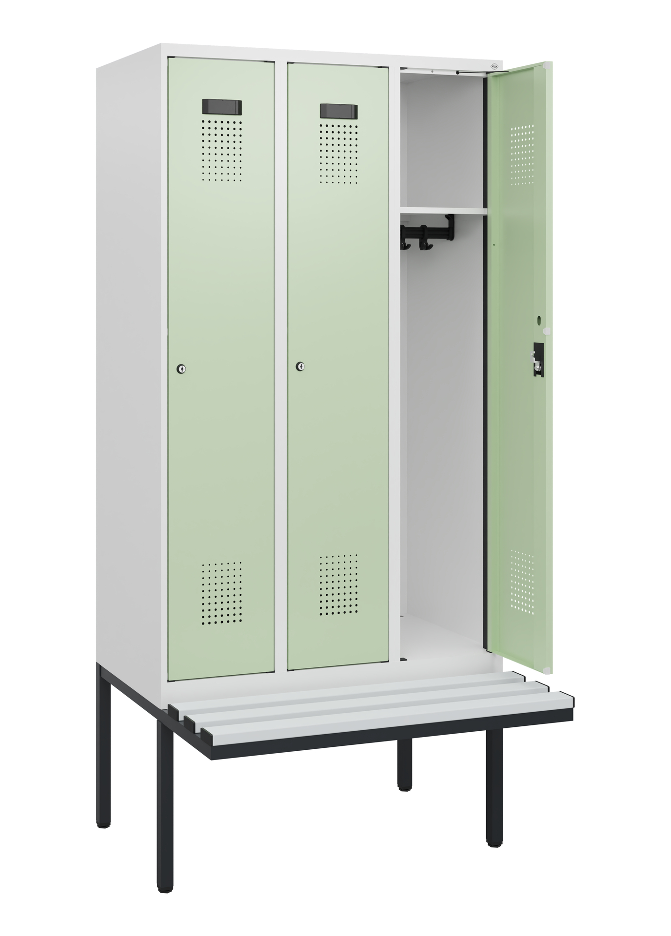 C+P Spind Evolo PLUS, Bank, 3 Abteile, 1950x900x81