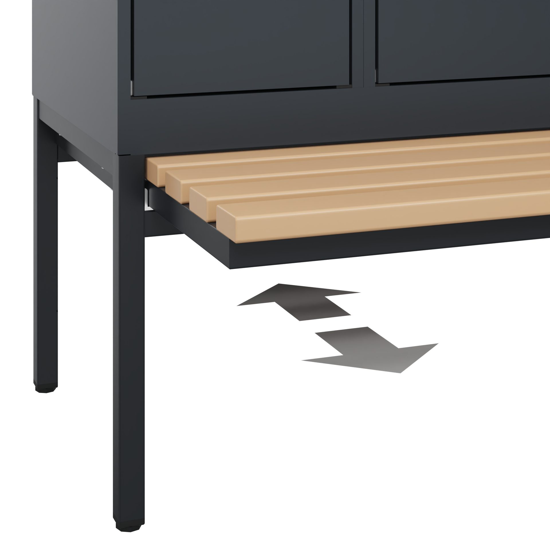 C+P Spind Evolo PLUS, Bank, 1 Abteil, 2120x300x815mm