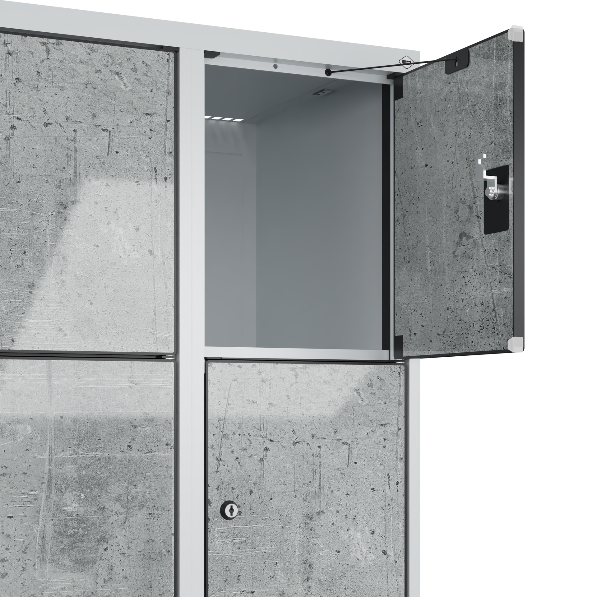 C+P Schlie�fachschrank Evolo PLUS, Sockel, 20 F�cher, 1950x1200x500mm