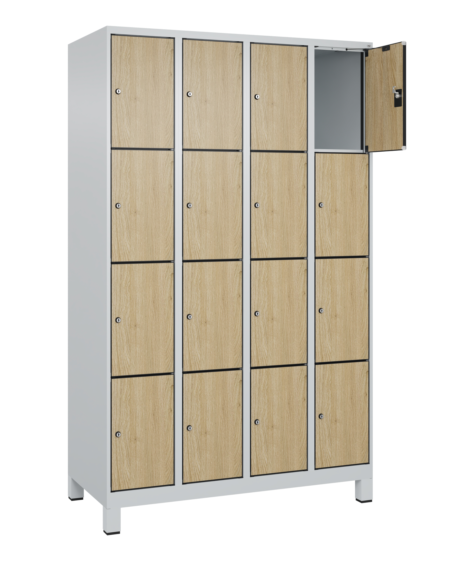C+P Schlie�fachschrank Evolo PLUS, F��e, 16 F�cher, 1950x1200x500mm
