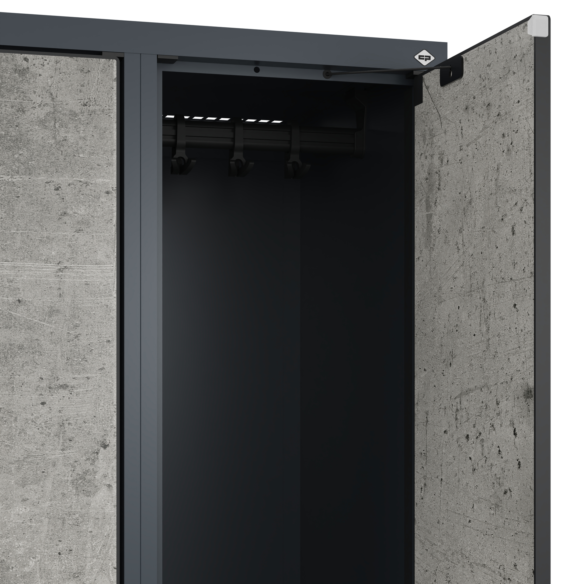 C+P Doppelst�ckiger Schulspind Evolo PLUS, 4 F�cher, 1530x600x500mm