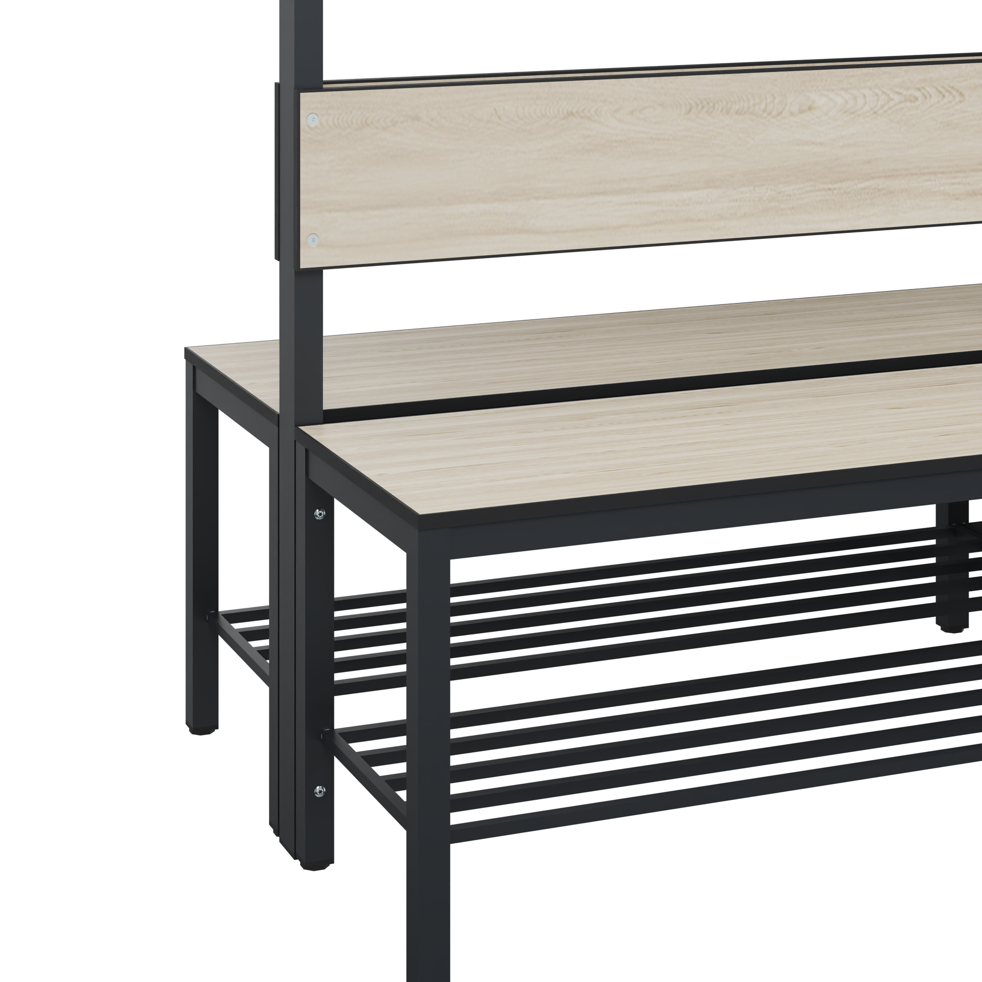 C+P Garderobenbank Solid HPL, 1716x2000x770mm, 7021/VK031