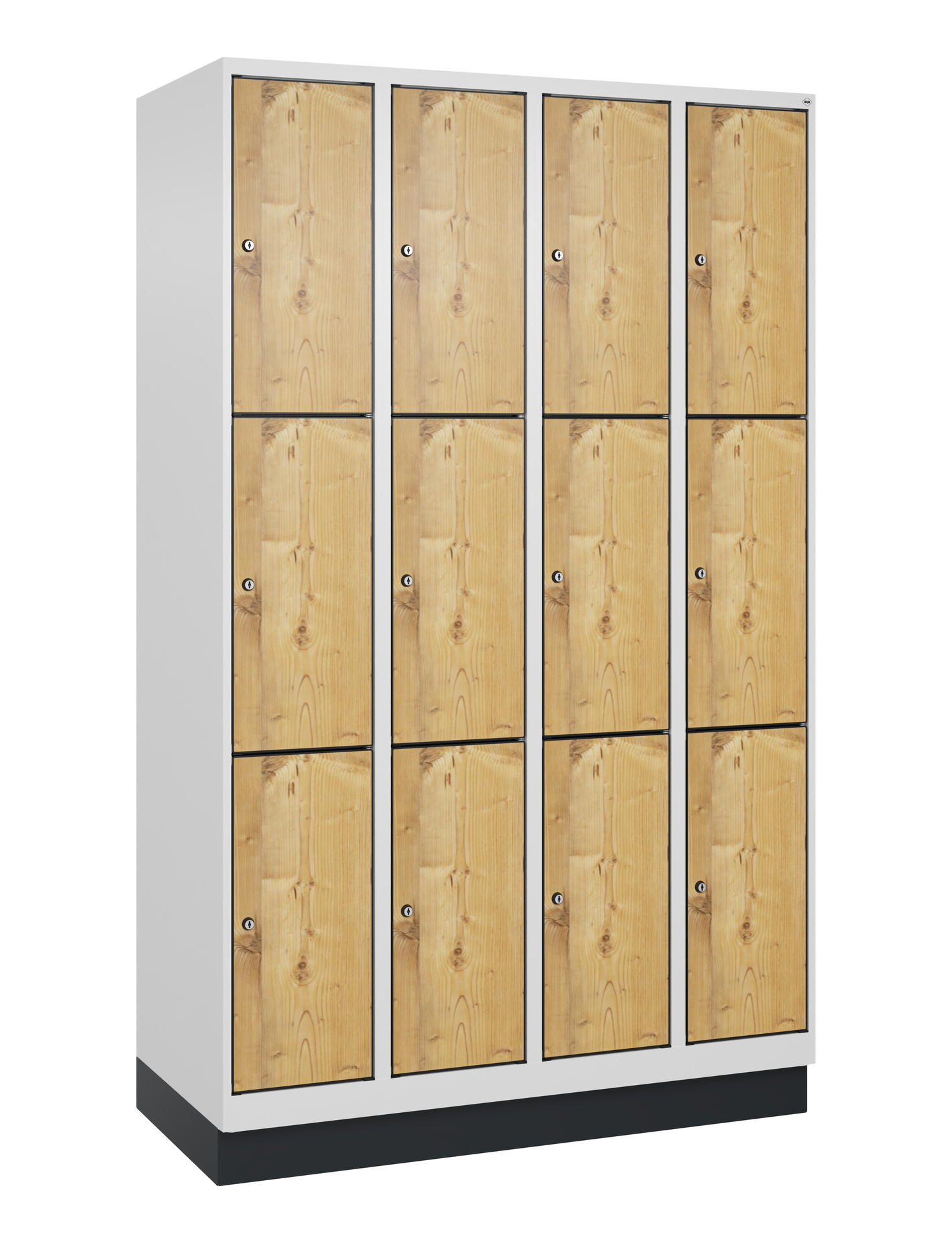 C+P Schlie�fachschrank Evolo PLUS, Sockel, 12 F�cher, 1950x1200x500mm