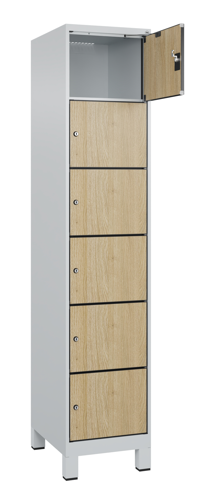 C+P Schlie�fachschrank Evolo PLUS, F��e, 6 F�cher, 1950x400x500mm