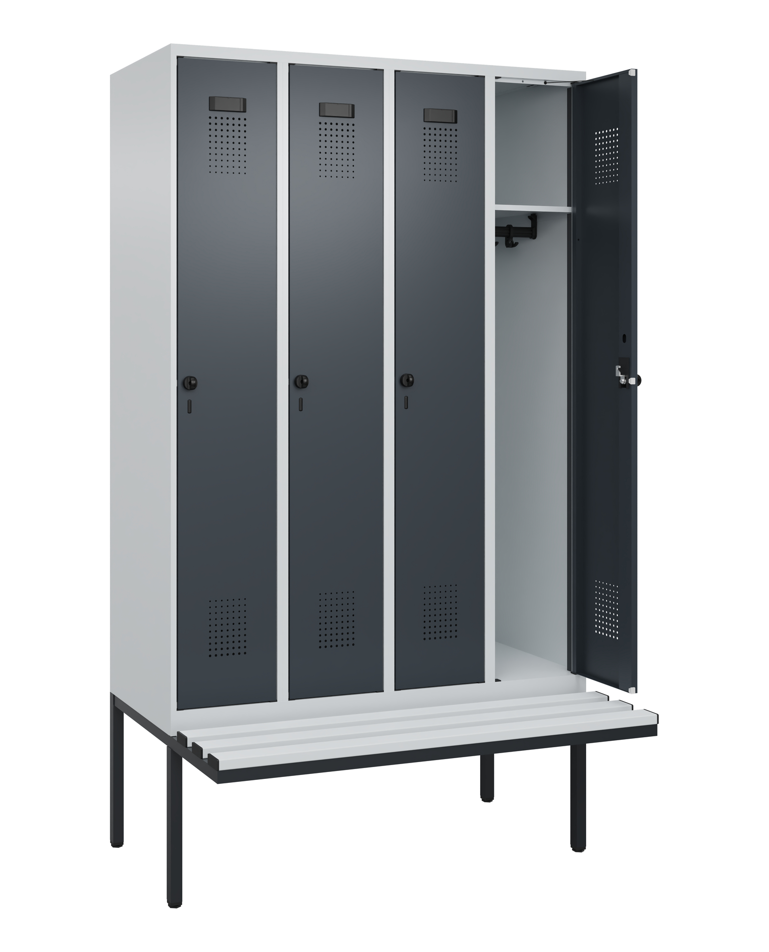 C+P Spind Evolo PLUS, Bank, 4 Abteile, 2120x1200x8