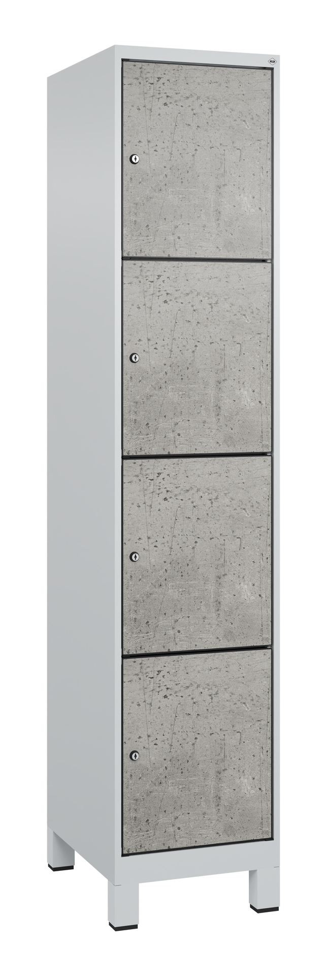 C+P Schlie�fachschrank Evolo PLUS, F��e, 4 F�cher, 1950x400x500mm