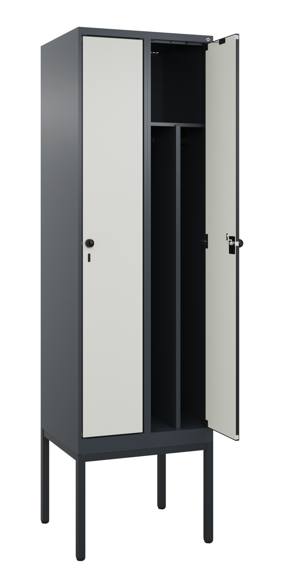 C+P Spind Evolo PLUS, Gestell, 2 Abteile, 2120x600x500mm