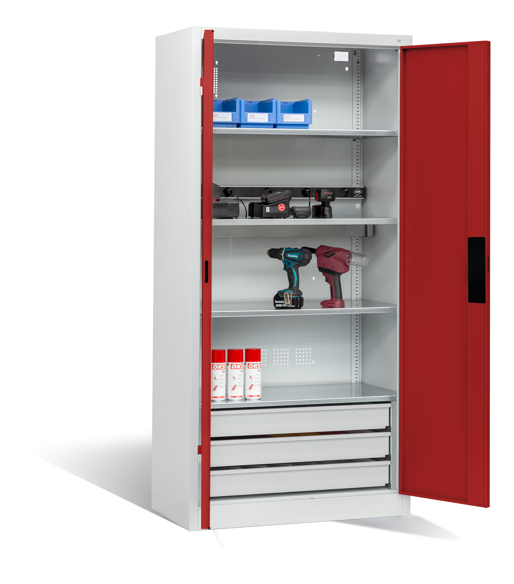 C+P Akkuladeschrank Serie 89, H1950xB930xT500mm