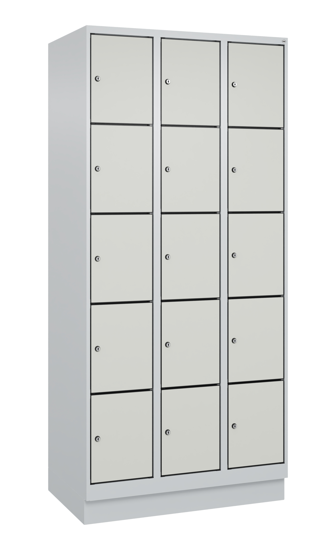 C+P Schlie�fachschrank Evolo PLUS, Sockel, 15 F�cher, 1950x900x500mm