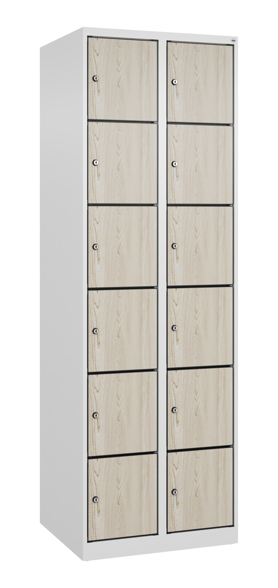 C+P Schlie�fachschrank Evolo PLUS, 12 F�cher, 1850x600x500mm