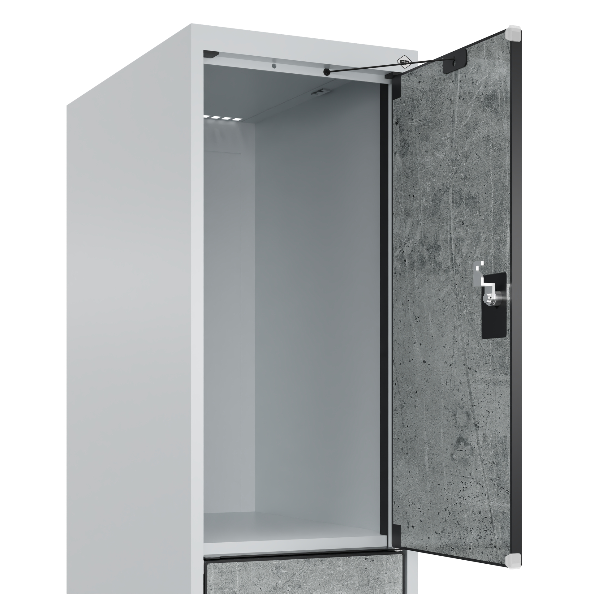 C+P Schlie�fachschrank Evolo PLUS, Sockel, 3 F�cher, 1950x300x500mm