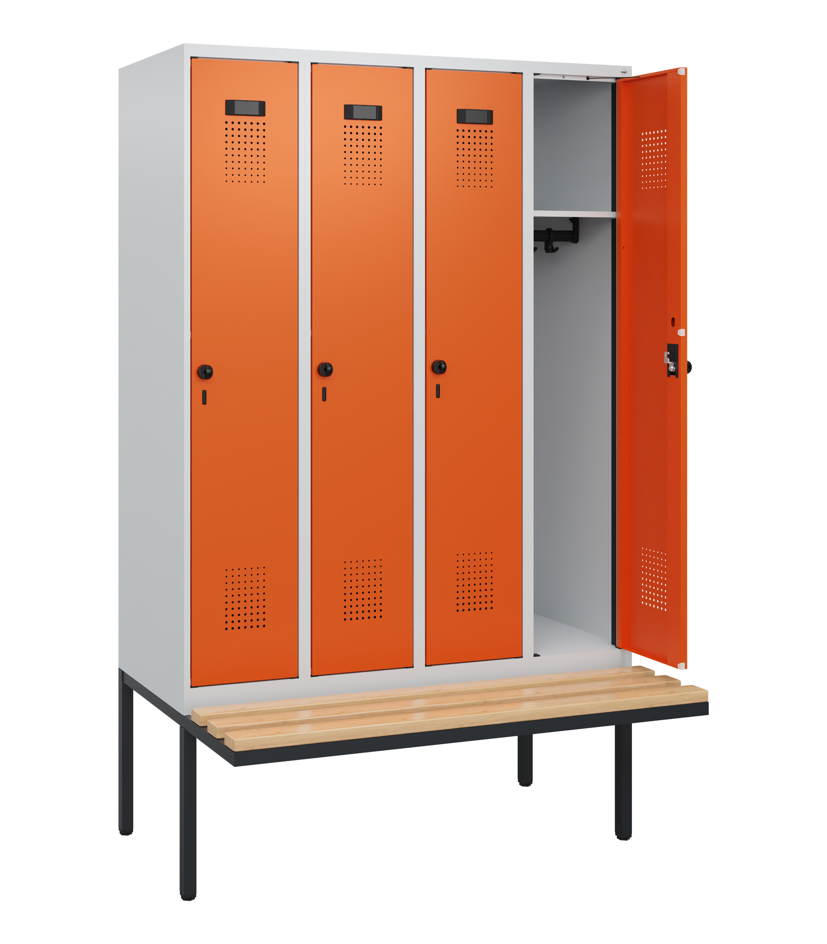 C+P Spind Evolo PLUS, Bank, 4 Abteile, 1950x1200x8