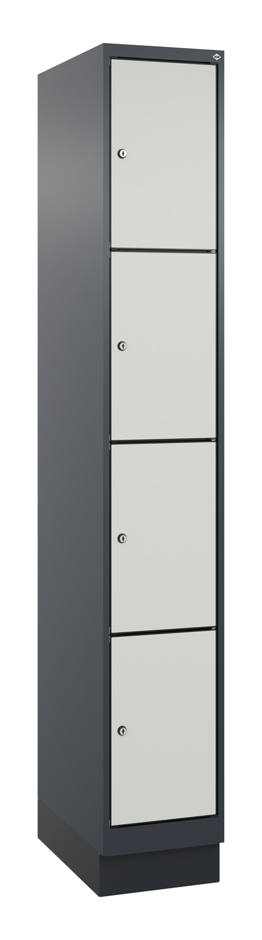 C+P Schlie�fachschrank Evolo PLUS, Sockel, 4 F�cher, 1950x300x500mm