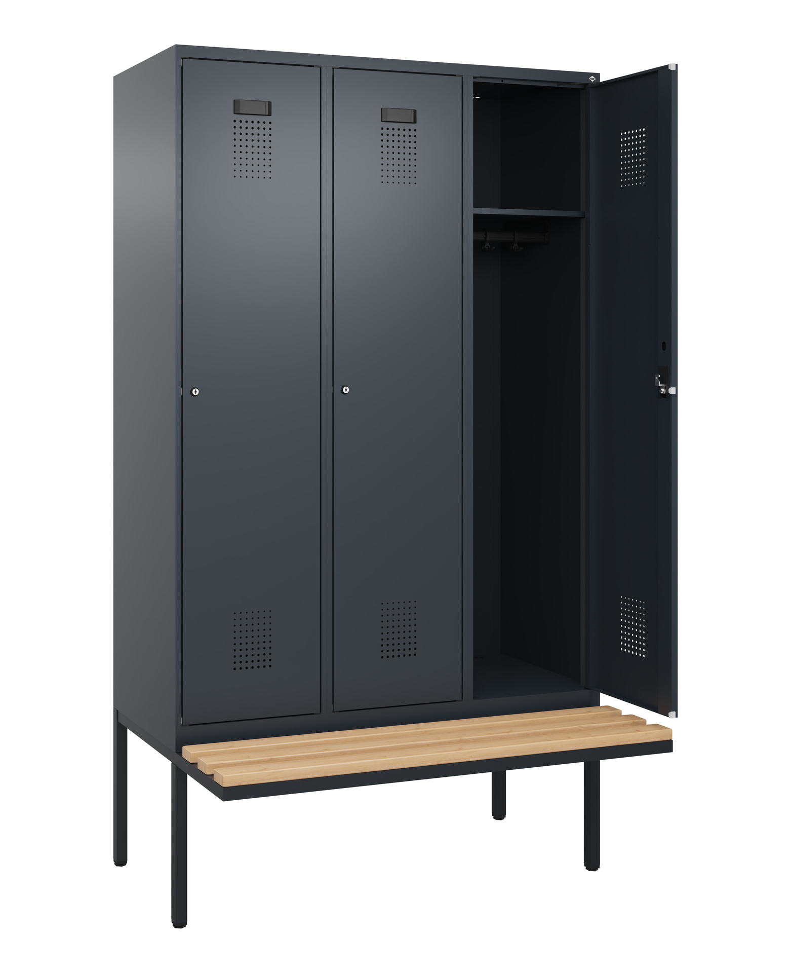 C+P Spind Evolo PLUS, Bank, 3 Abteile, 2120x1200x8