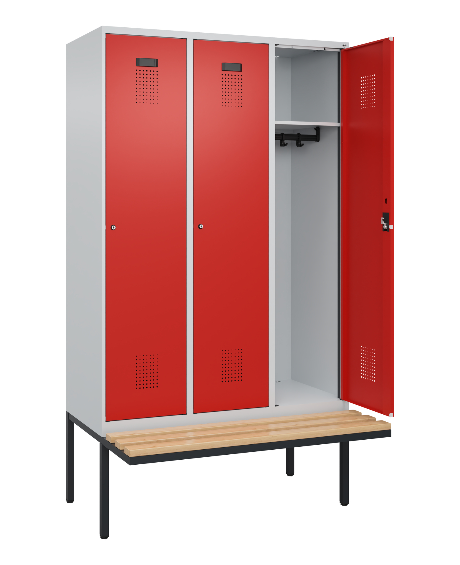 C+P Spind Evolo PLUS, Bank, 3 Abteile, 2120x1200x8