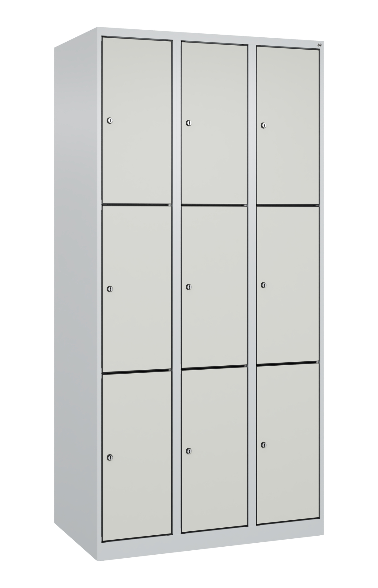 C+P Schlie�fachschrank Evolo PLUS, 9 F�cher, 1850x900x500mm