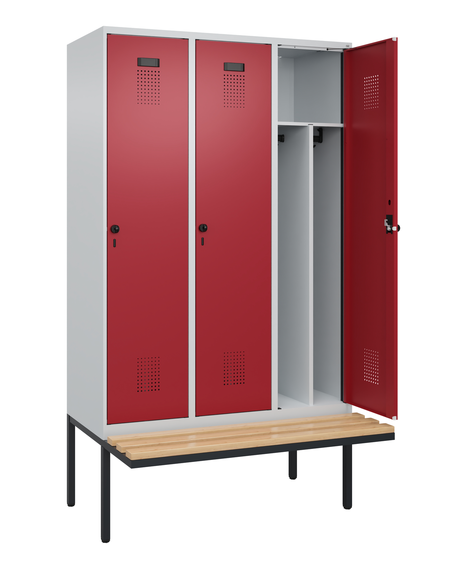 C+P Spind Evolo PLUS, Bank, 3 Abteile, 2120x1200x8