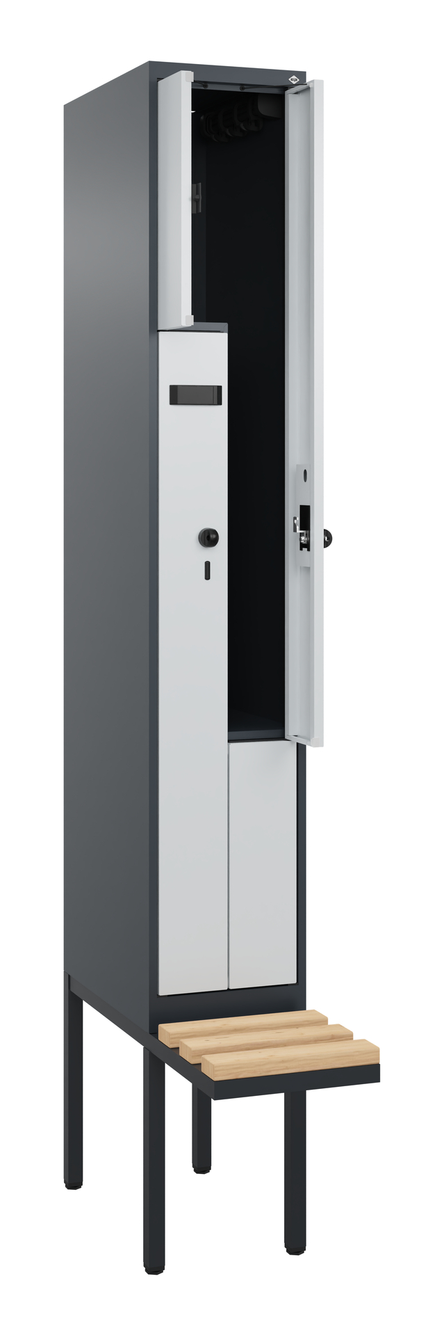 C+P Z-Spind Evolo PLUS, Bank, 2 Fächer, 2120x300x8