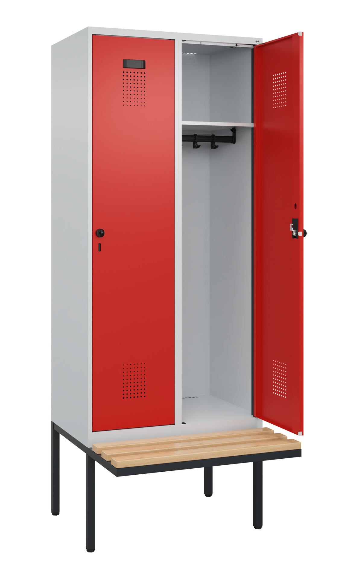 C+P Spind Evolo PLUS, Bank, 2 Abteile, 2120x800x81
