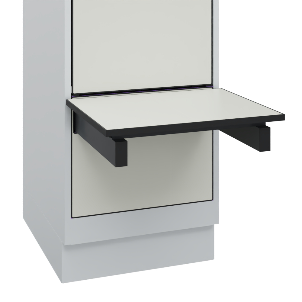 C+P Doppelst�ckiger Spind Evolo PLUS, 2 F�cher, 1950x400x815mm