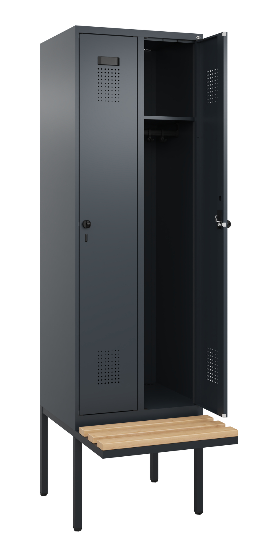 C+P Spind Evolo PLUS, Bank, 2 Abteil, 2120x600x815