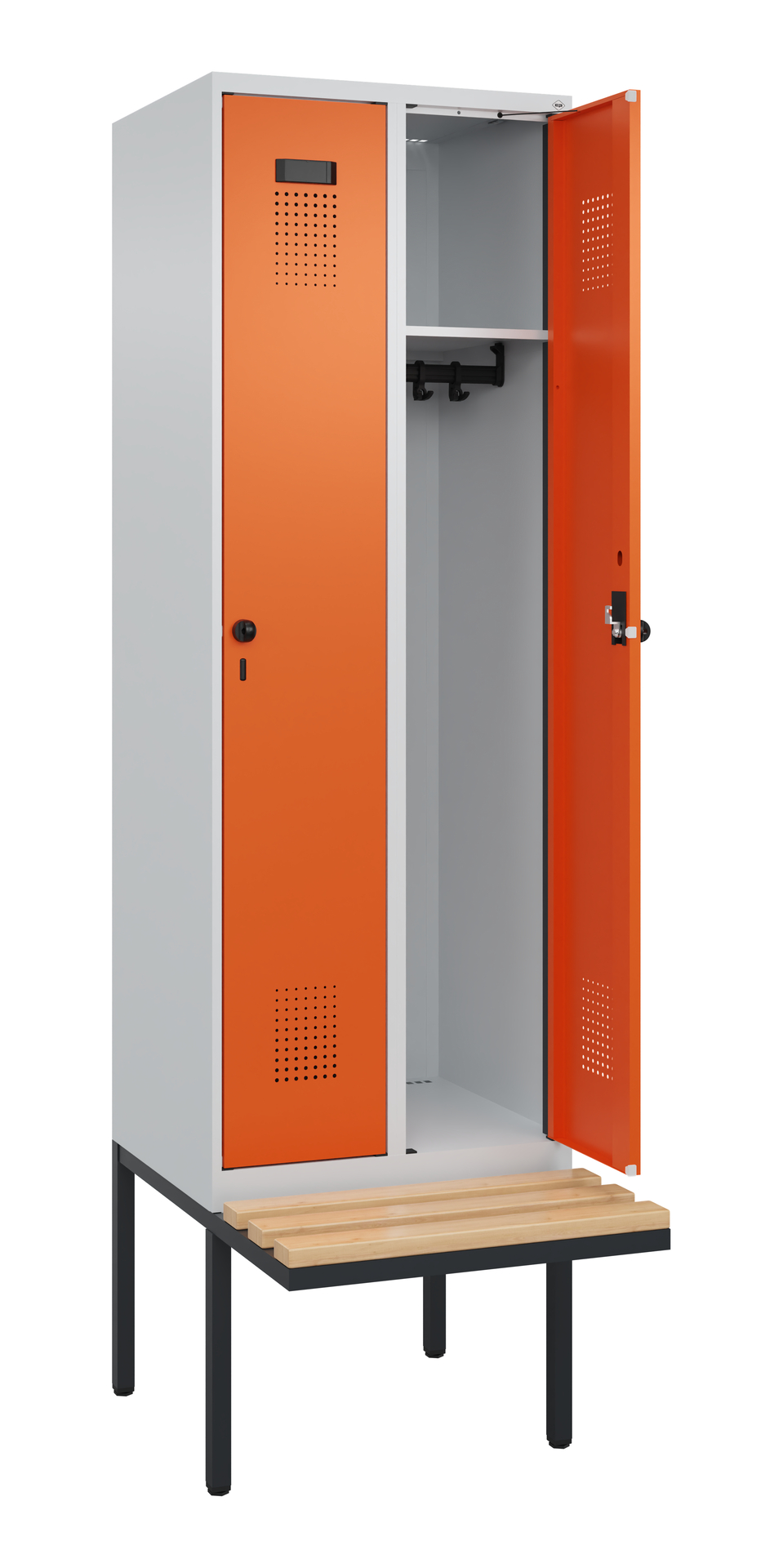 C+P Spind Evolo PLUS, Bank, 2 Abteil, 2120x600x815
