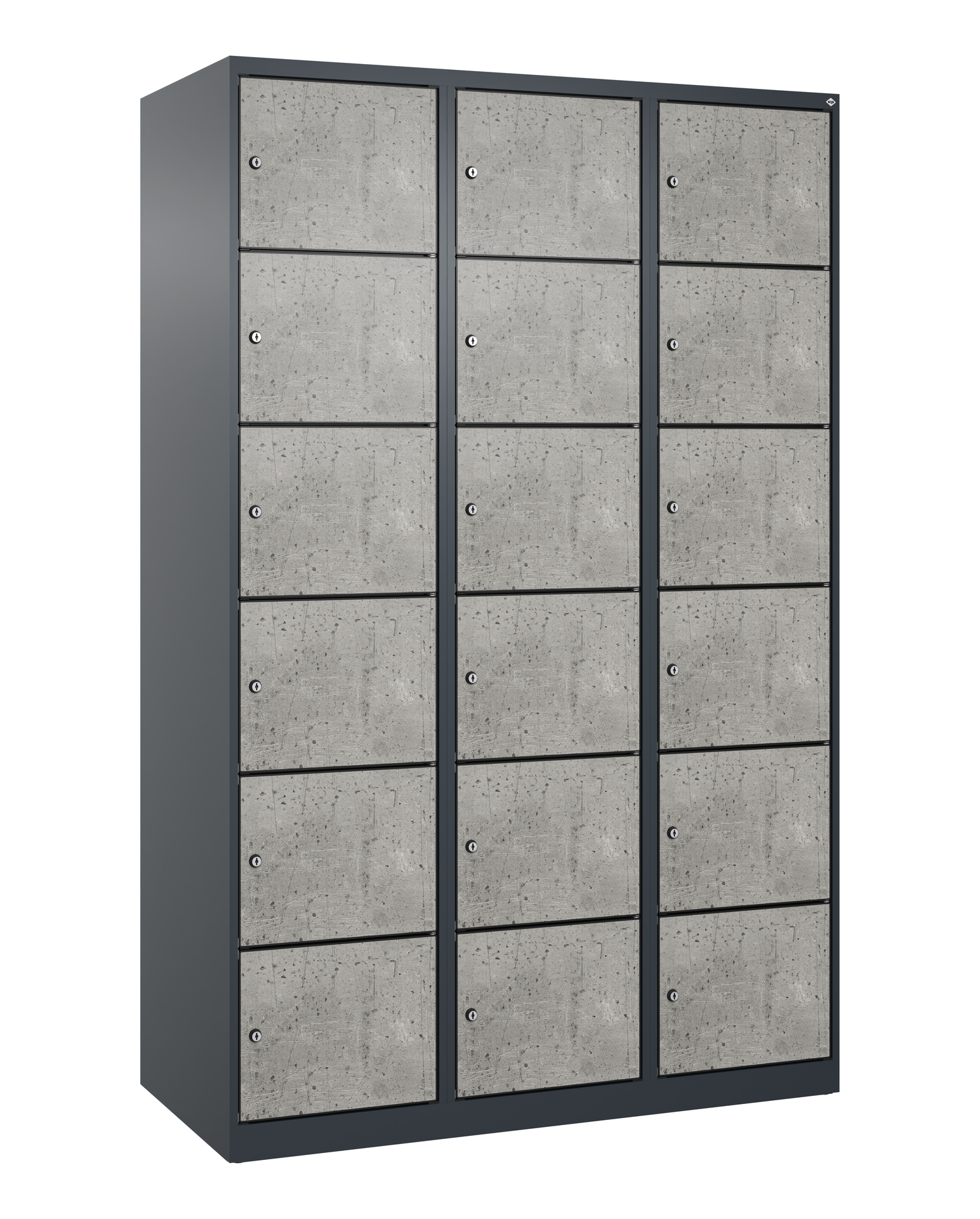 C+P Schlie�fachschrank Evolo PLUS, 18 F�cher, 1850x1200x500mm