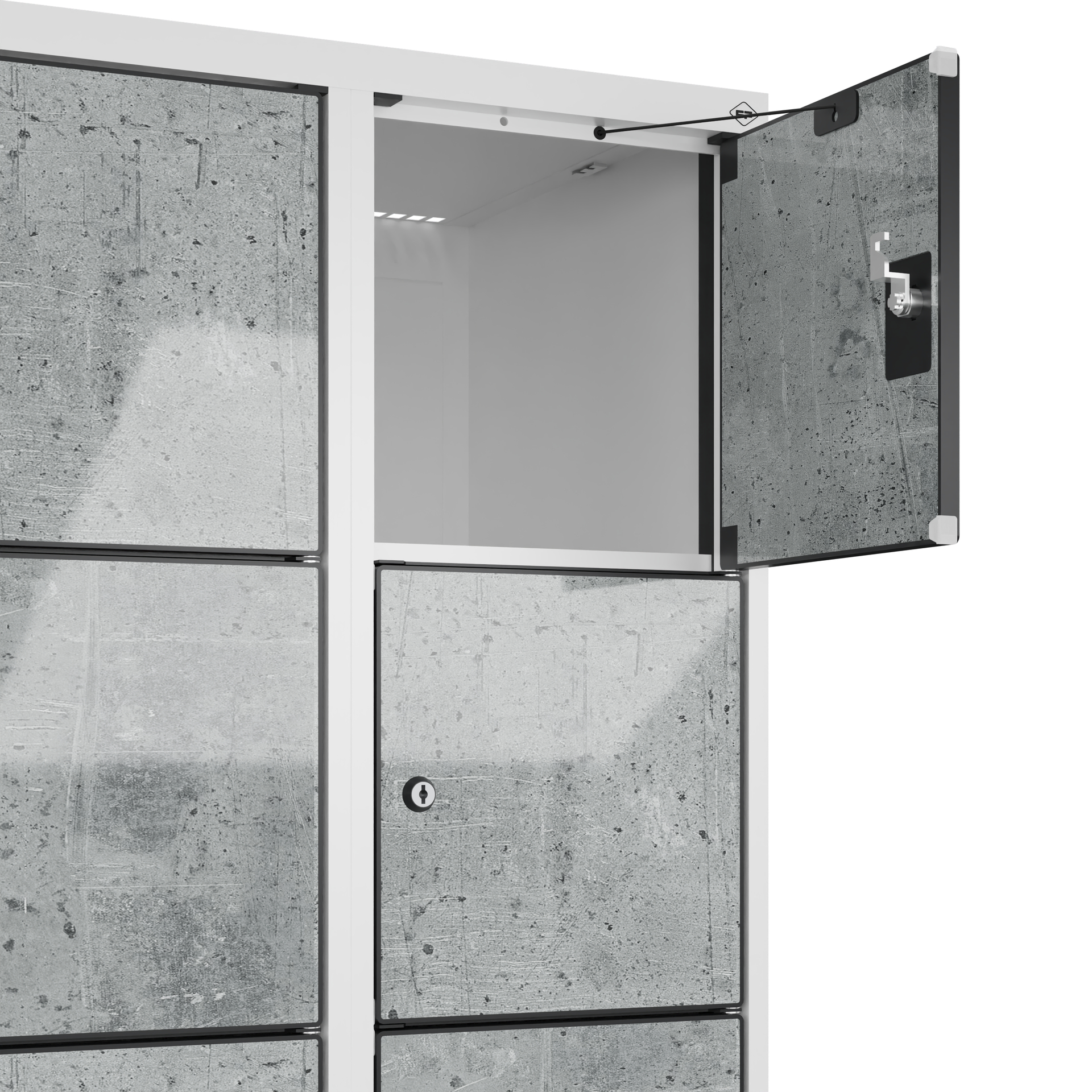 C+P Schlie�fachschrank Evolo PLUS, Sockel, 24 F�cher, 1950x1200x500mm