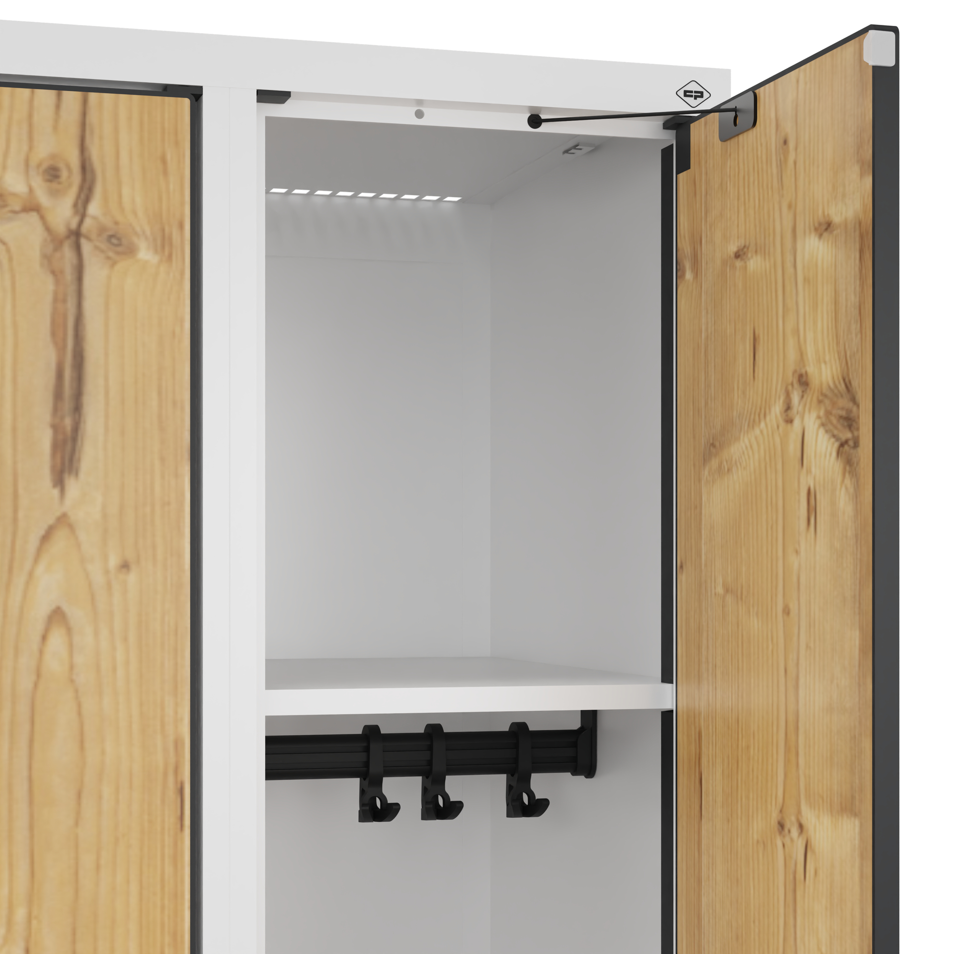 C+P Aufbewahrungsspind Evolo PLUS, 2 Abteile, 1950x600x500mm