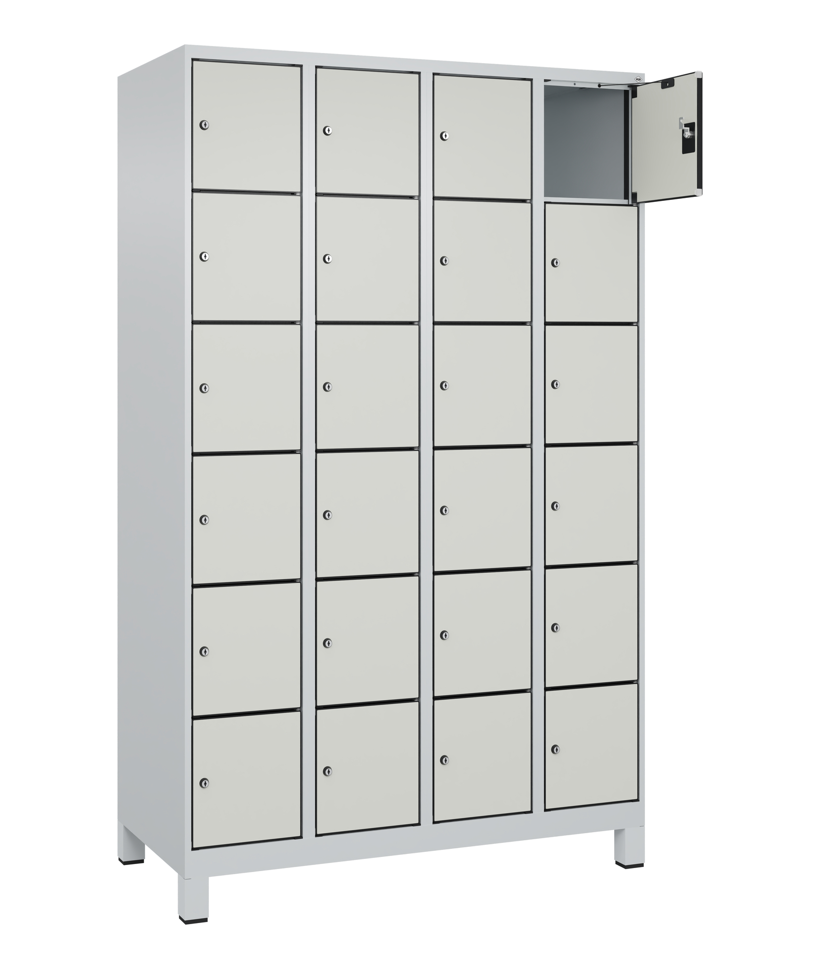 C+P Schlie�fachschrank Evolo PLUS, F��e, 24 F�cher, 1950x1200x500mm