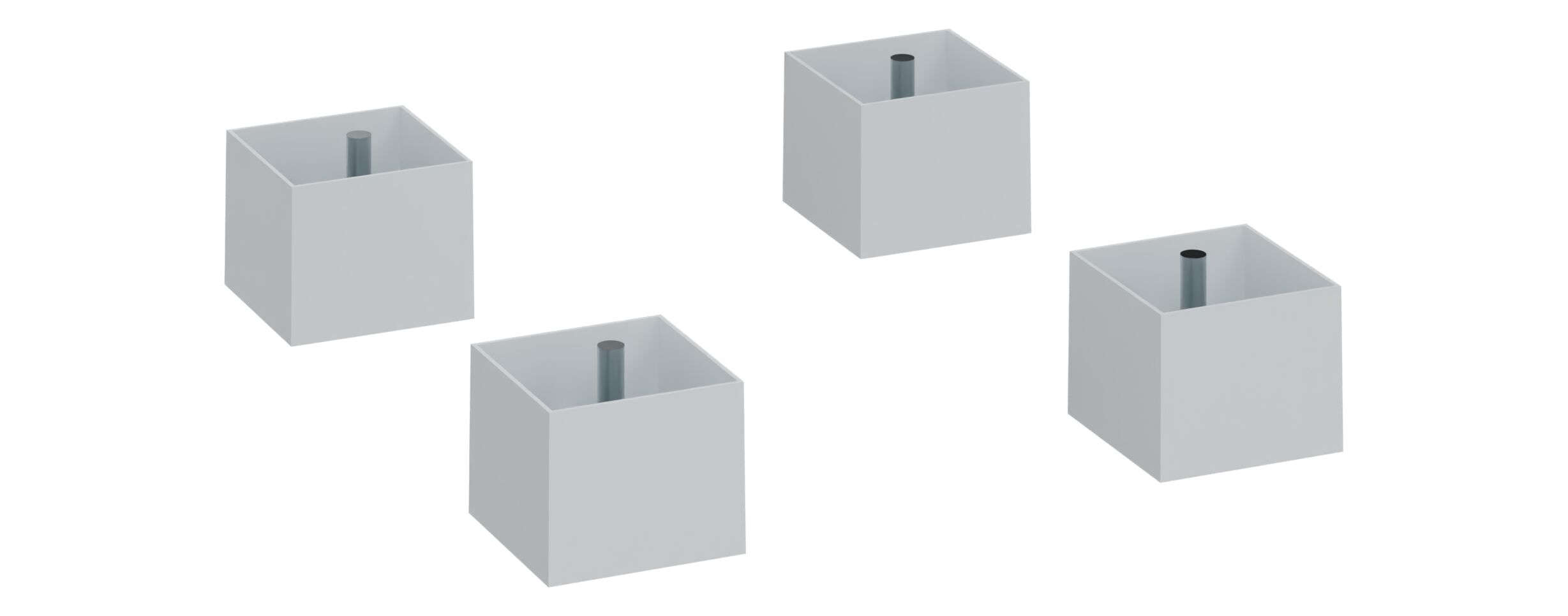 C+P plastic feet, 100 mm high, with level adjustment; color: light gray, feet, 100x71x51mm, 7035