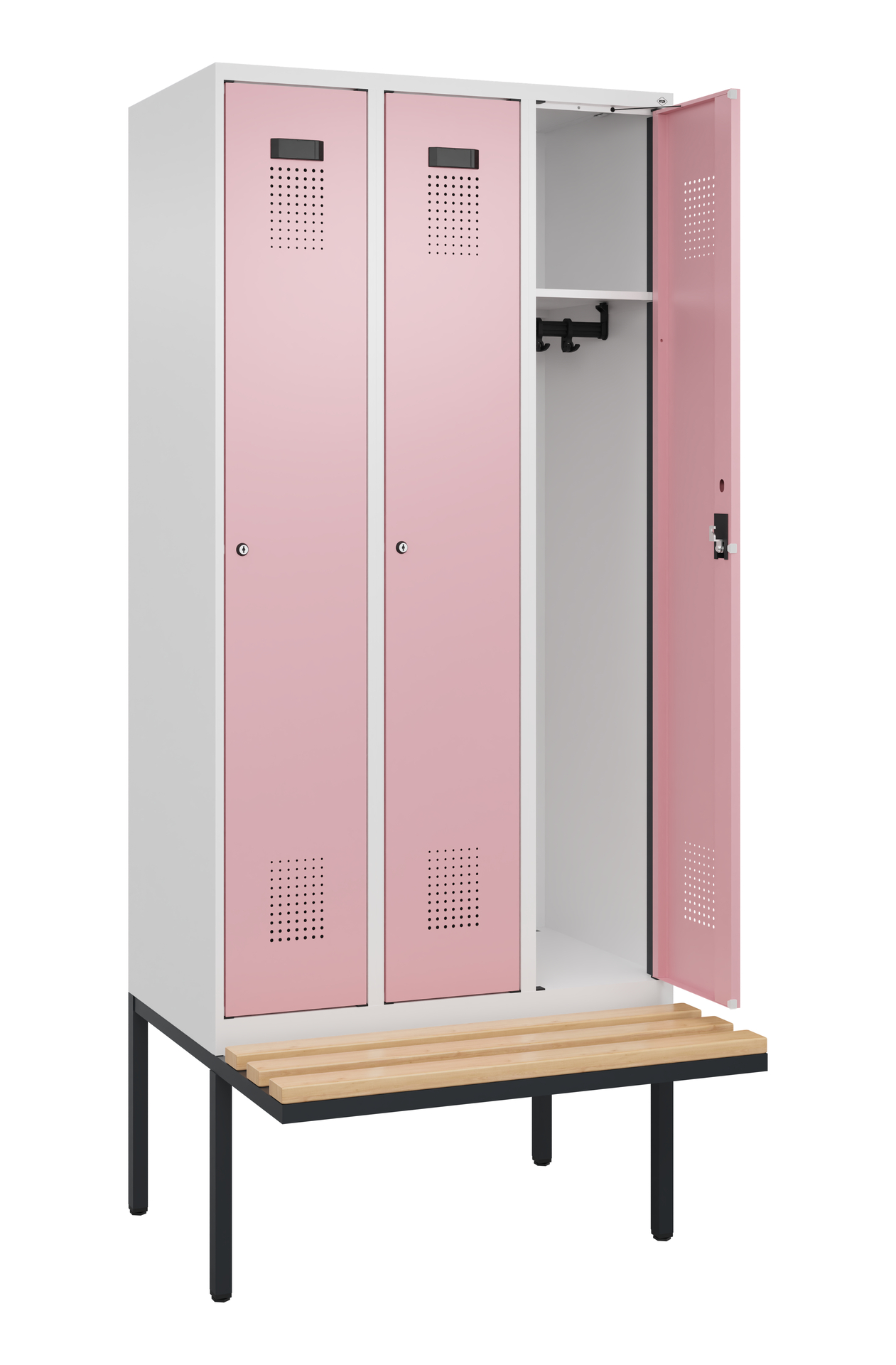 C+P Spind Evolo PLUS, Bank, 3 Abteile, 2120x900x81