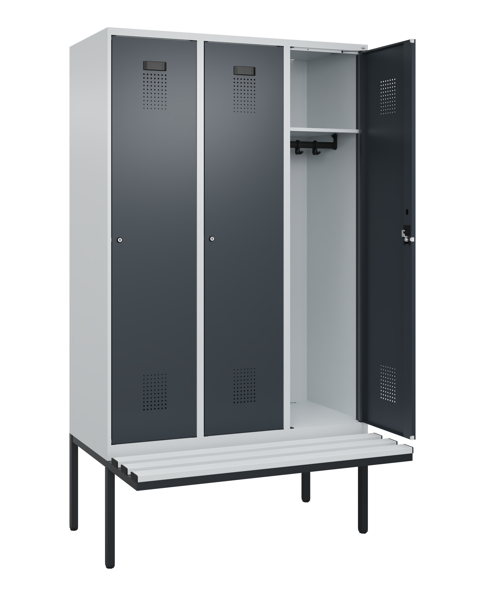 C+P Spind Evolo PLUS, Bank, 3 Abteile, 2120x1200x8