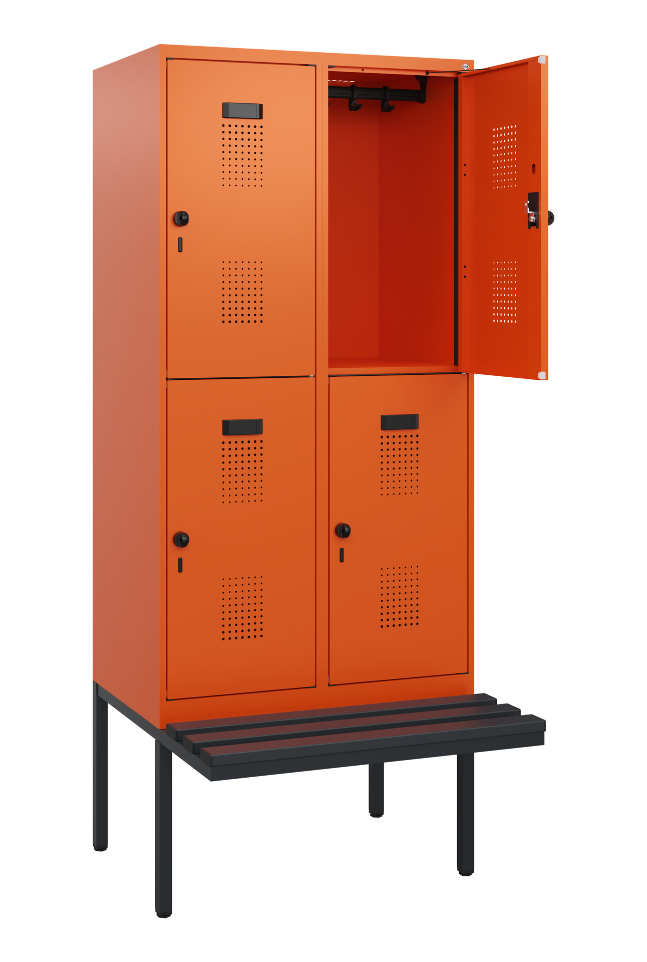 C+P Doppelstock-Spind Evolo PLUS, Bank, 4 Fächer, 