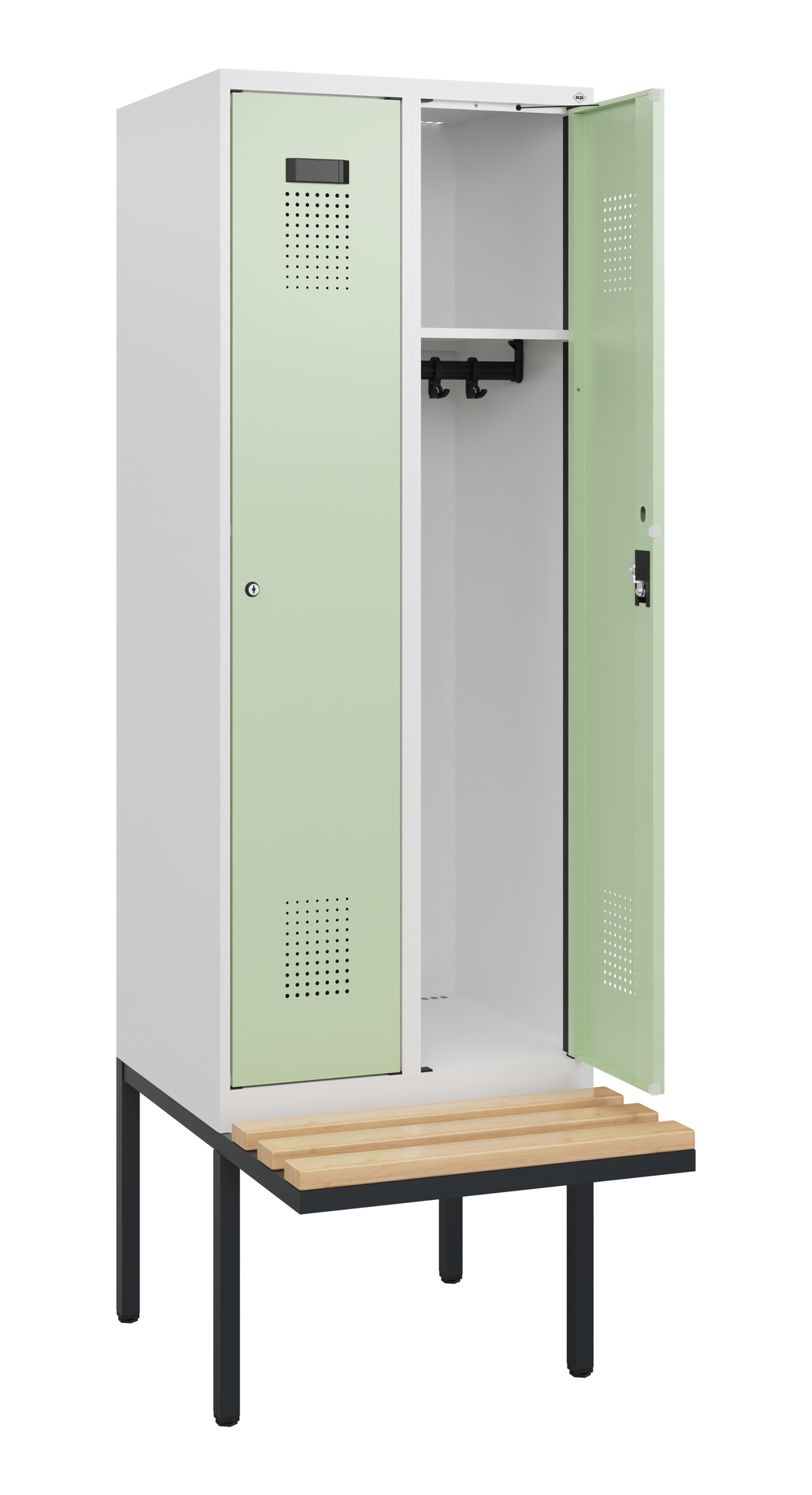 C+P Spind Evolo PLUS, Bank, 2 Abteile, 1950x600x81
