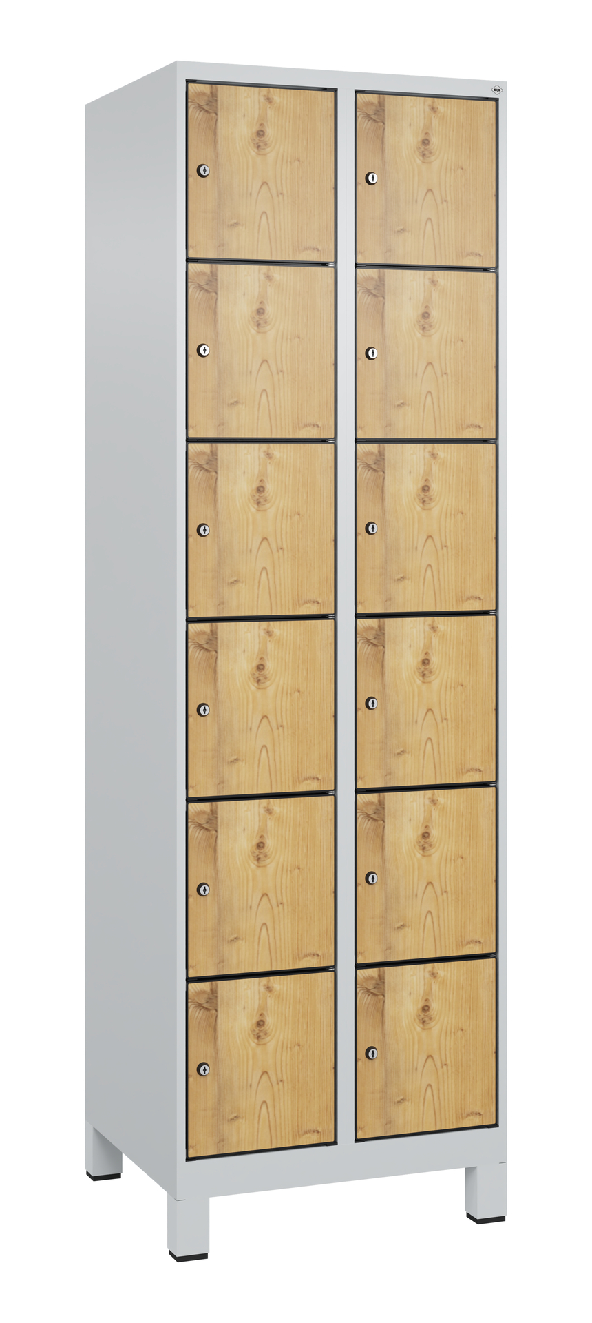 C+P Schlie�fachschrank Evolo PLUS, F��e, 12 F�cher, 1950x600x500mm