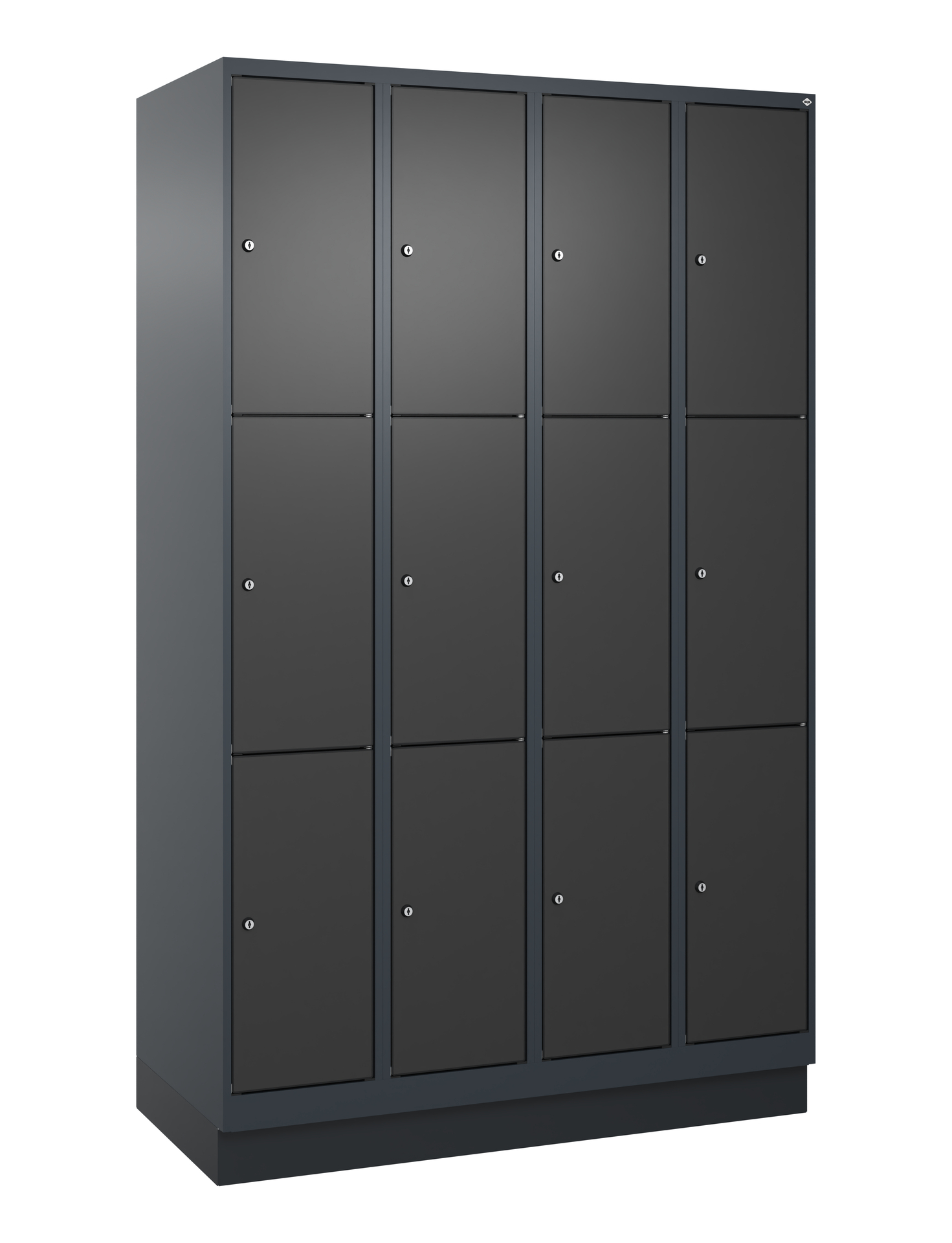 C+P Schlie�fachschrank Evolo PLUS, Sockel, 12 F�cher, 1950x1200x500mm