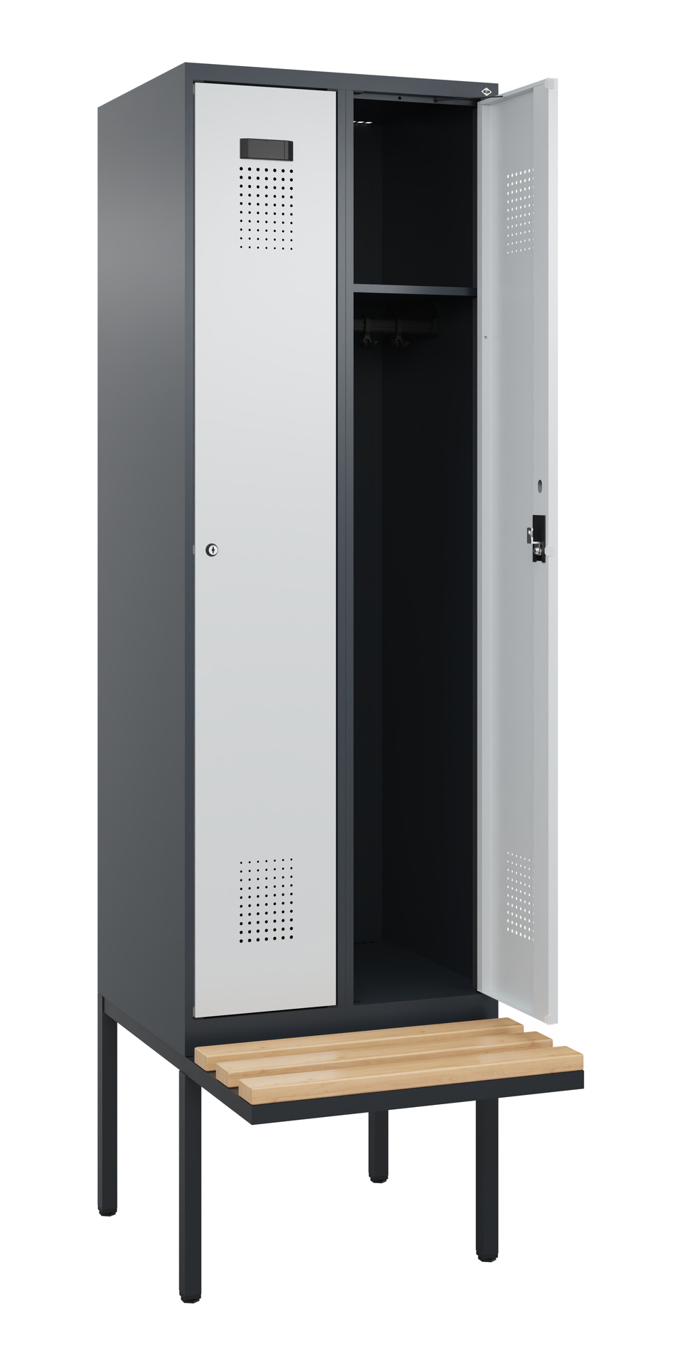 C+P Spind Evolo PLUS, Bank, 2 Abteil, 2120x600x815