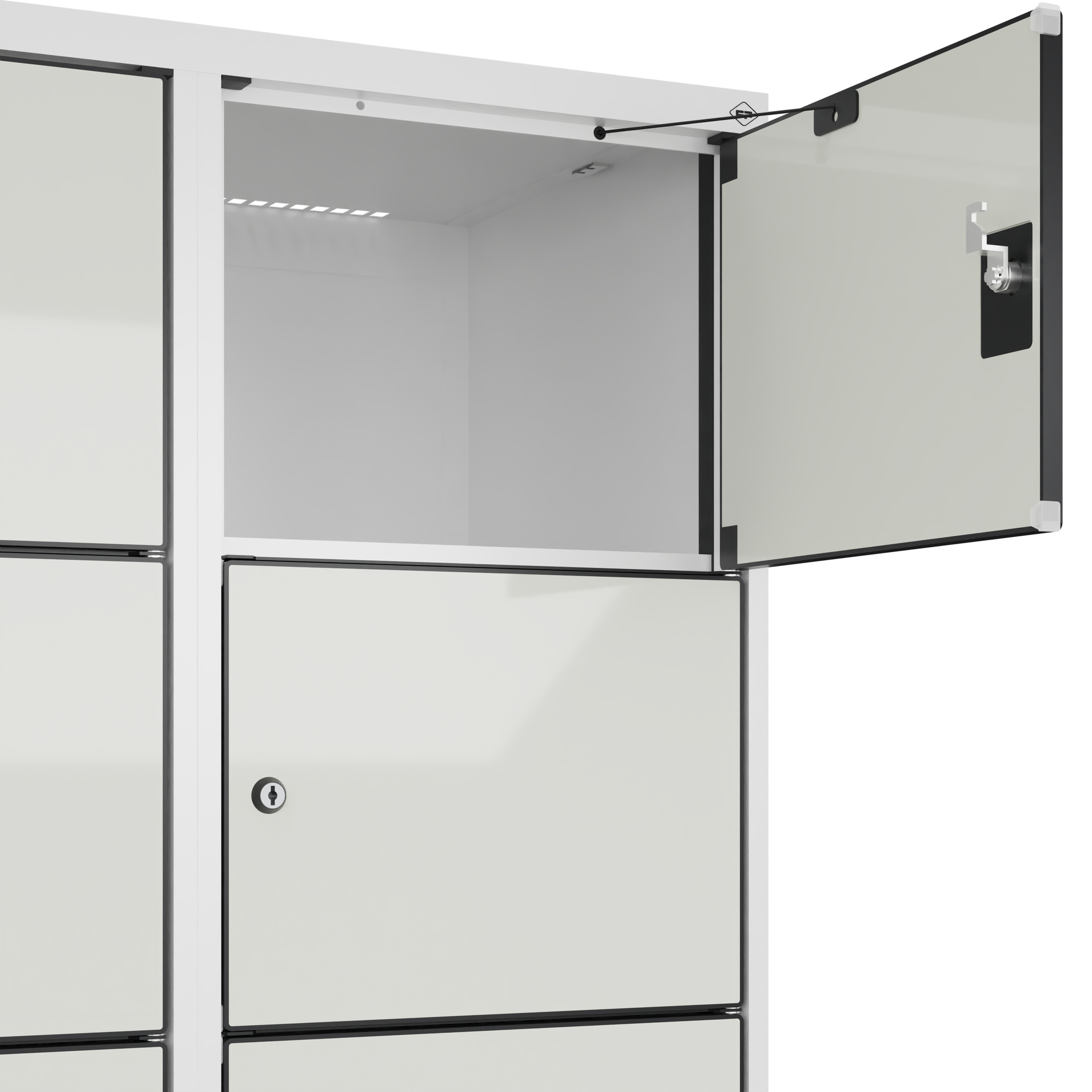 C+P Schlie�fachschrank Evolo PLUS, Sockel, 18 F�cher, 1950x1200x500mm