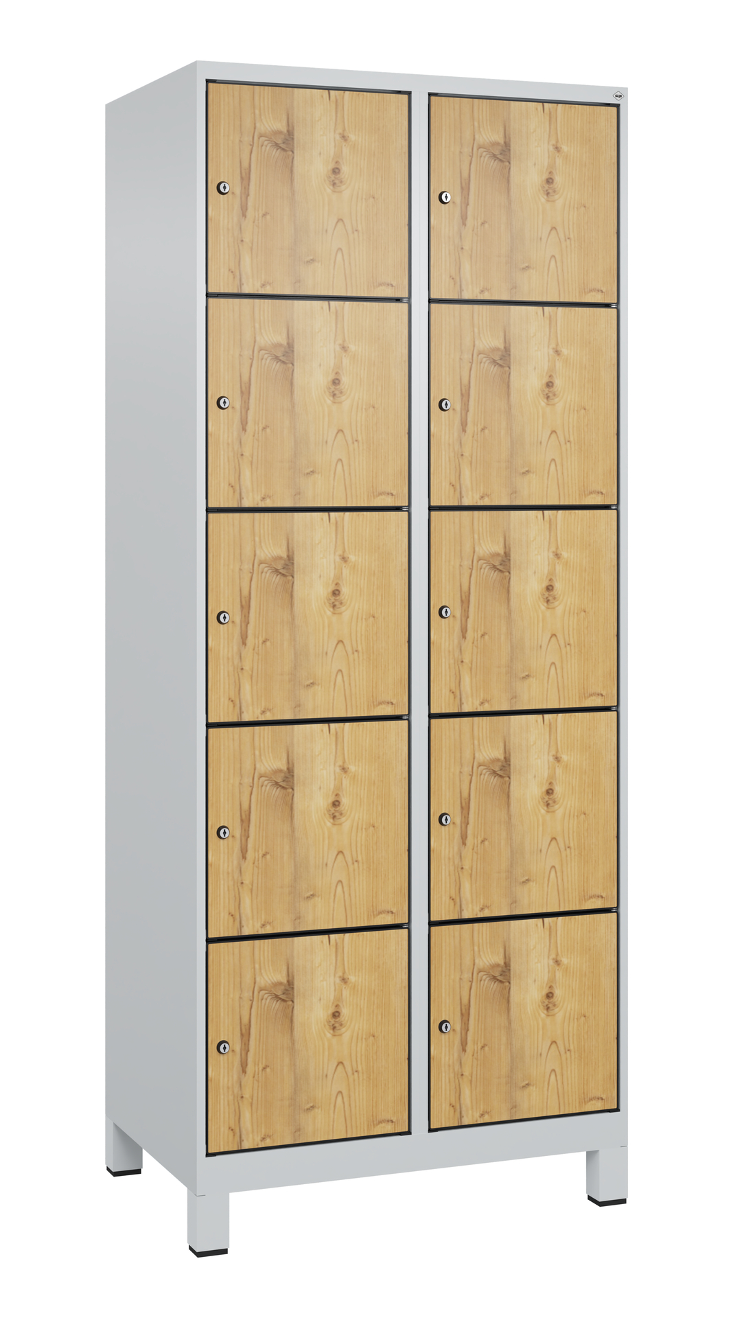 C+P Schlie�fachschrank Evolo PLUS, F��e, 10 F�cher, 1950x800x500mm
