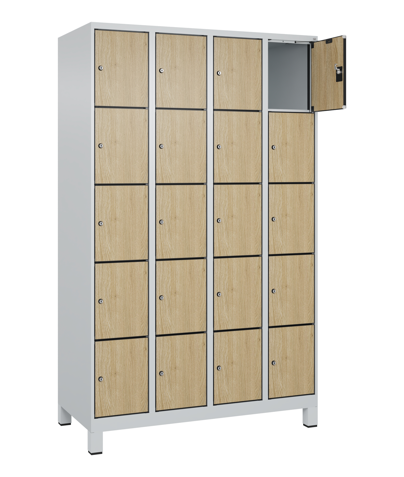 C+P Schlie�fachschrank Evolo PLUS, F��e, 20 F�cher, 1950x1200x500mm