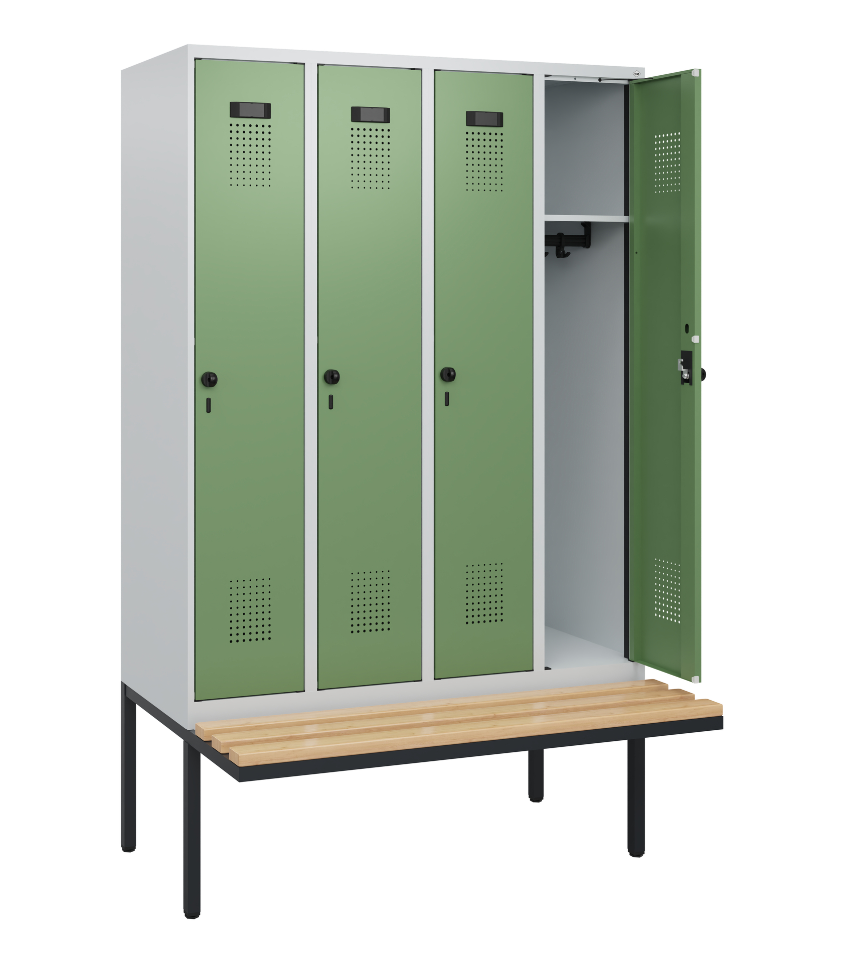C+P Spind Evolo PLUS, Bank, 4 Abteile, 1950x1200x8