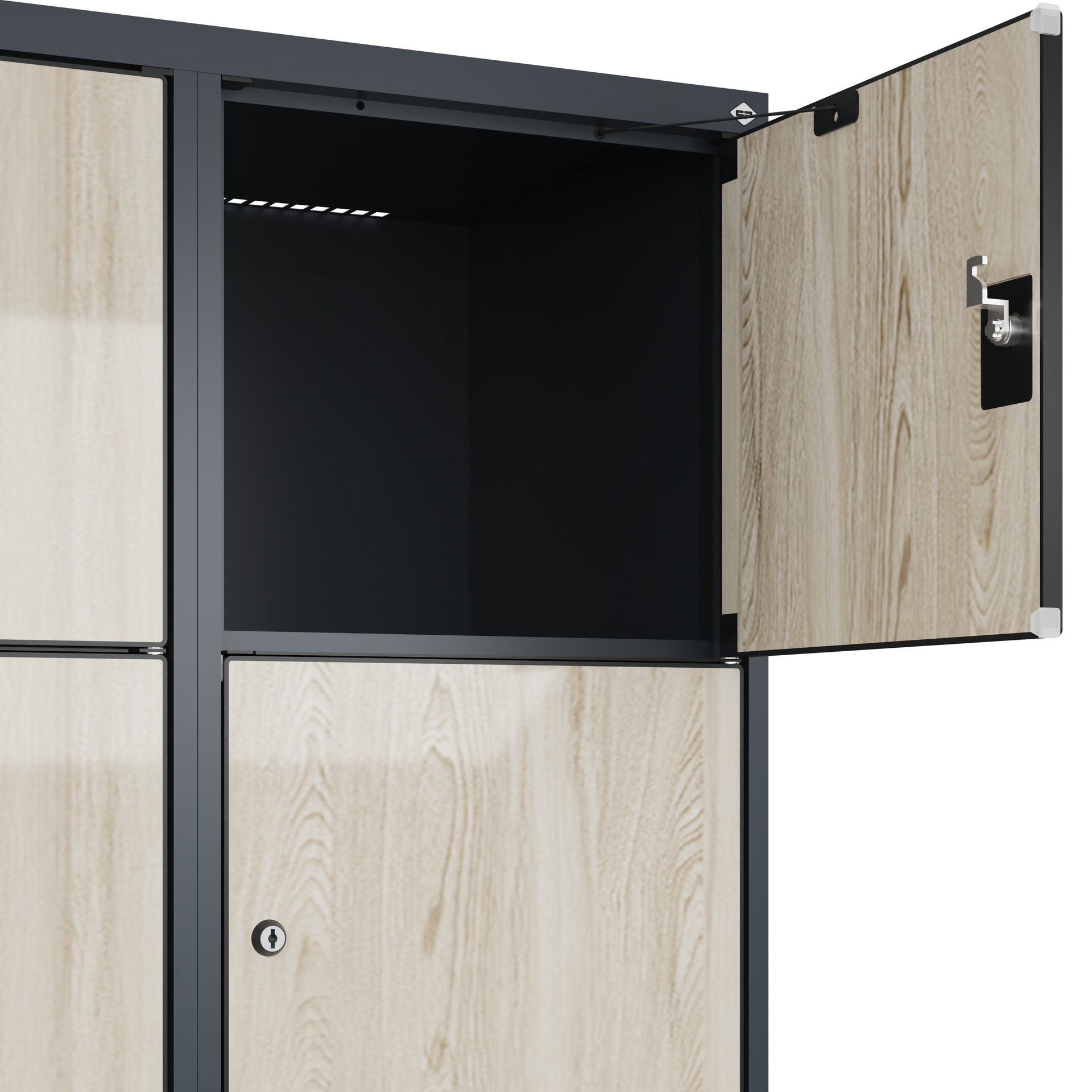 C+P Schlie�fachschrank Evolo PLUS, Sockel, 15 F�cher, 1950x1200x500mm