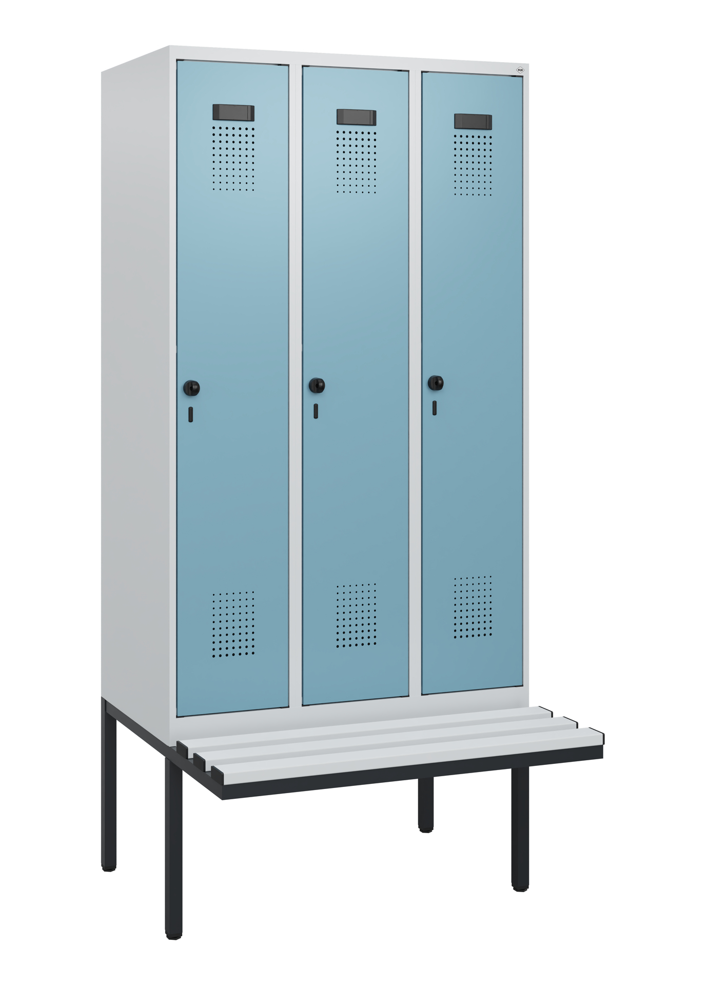 C+P Spind Evolo PLUS, Bank, 3 Abteile, 1950x900x81