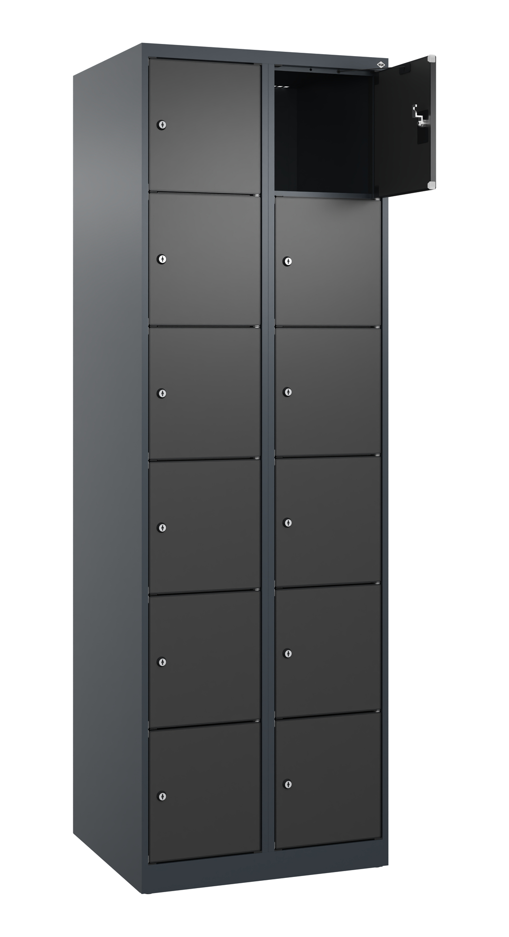 C+P Schlie�fachschrank Evolo PLUS, 12 F�cher, 1850x600x500mm